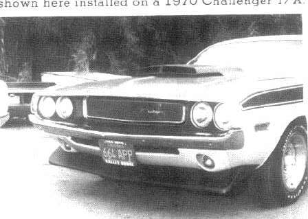mostrar título original Detalles acerca de   70-74 Dodge Challenger showcars carenado de fibra de vidrio 1 piezas Delantero Alerón